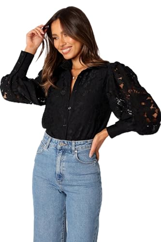 Amazon.com: Tadeo Lace Shirt - Black XS : Clothing, Shoes & Jewelry